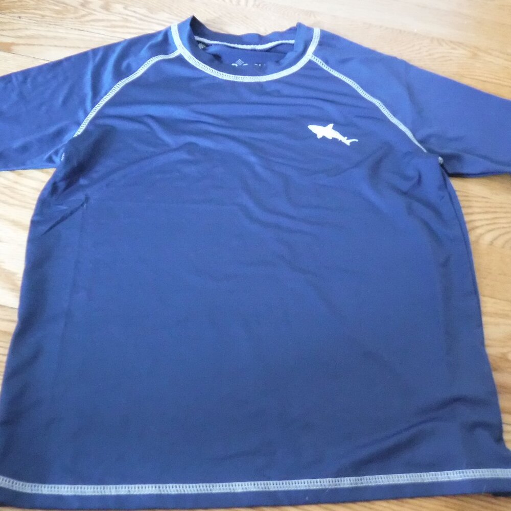 Bigchill Boys Size 10-12 Bue Short Sleeve Swim Shirt